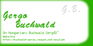 gergo buchwald business card